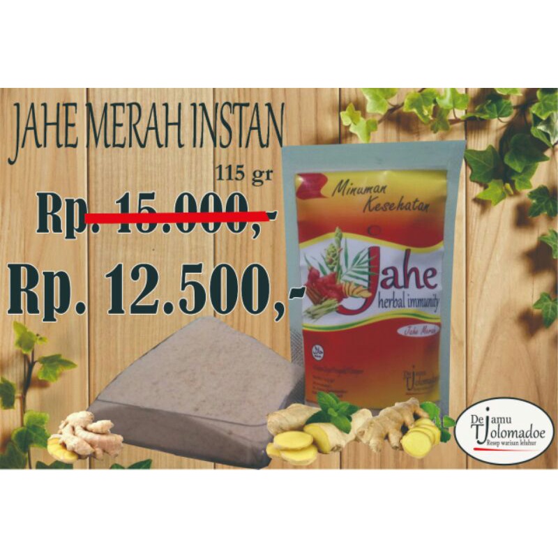 

ekstrak/instan jahe merah herbal immunity