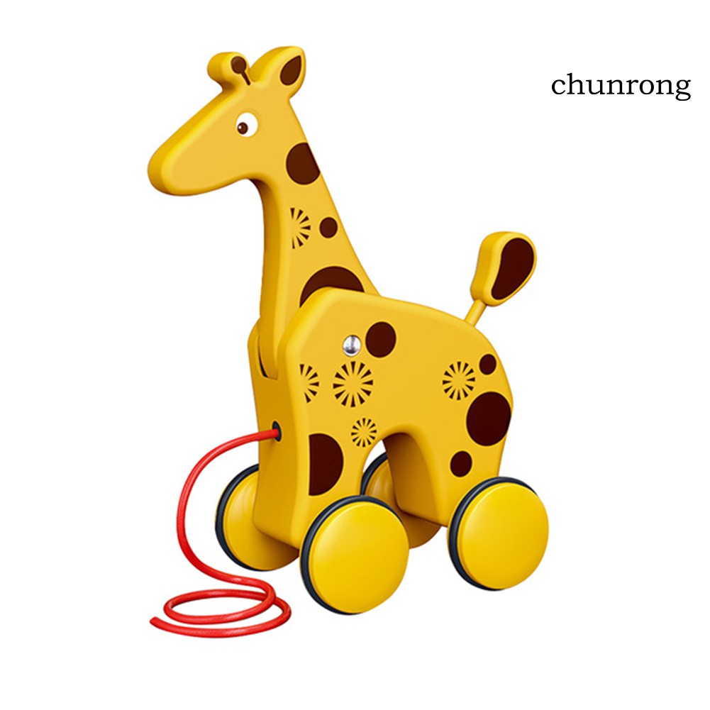 Cr Mainan Mobil Traktor Gajah Jerapah Kartun Model Tarik Tali