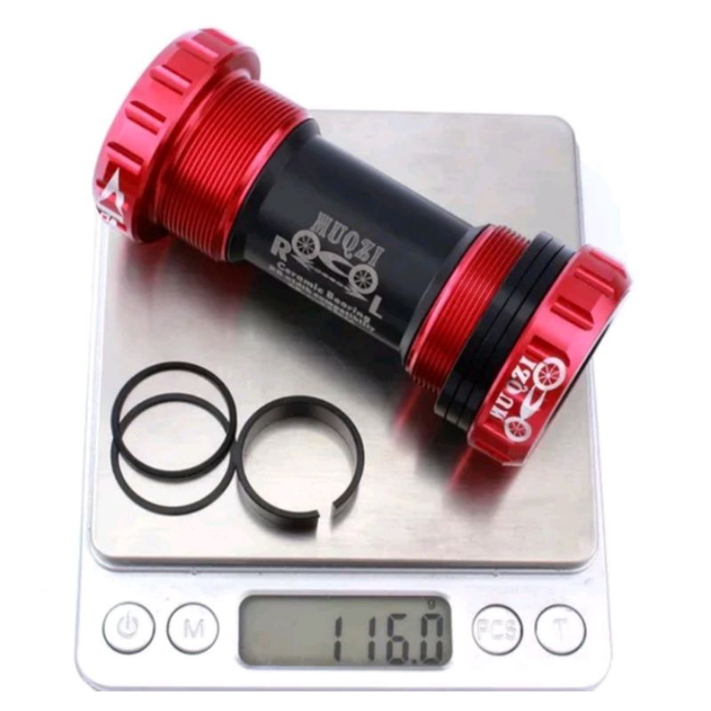 Muqzi BB Ceramic Bearing HT2 Bottom Bracket Hollowtech 2 Merah