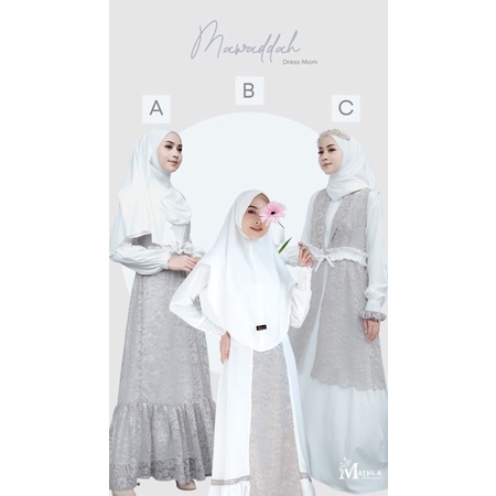 Set Dress Mawaddah Series by Mathla | Ramadhan | dress lebaran | Dress Couple | Sarimbit | Set syari
