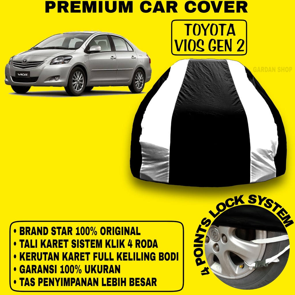 Body Cover TOYOTA VIOS GEN 2 Sarung Strip SILVER Penutup Pelindung Bodi Mobil Toyota Vios Gen 2 PREMIUM