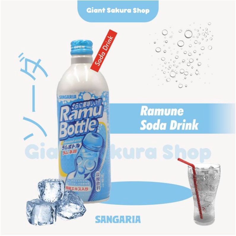 

Sangaria Ramune Bottle / minuman jepang / minuman impor / soft drink import / soft drink jepang