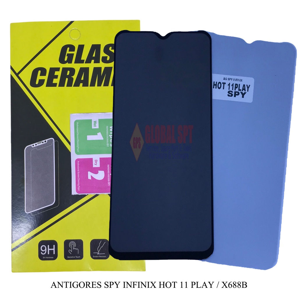 SPY INFINIX HOT 11 PLAY / ANTIGORES / TEMPERED GLASS INFINIX X688B