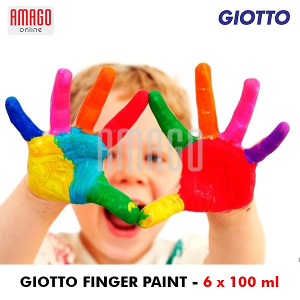 GIOTTO COLORI A DITA FINGER PAINT - SET 6 WARNA - MURAH AMAN DAN BERKUALITAS - 534100