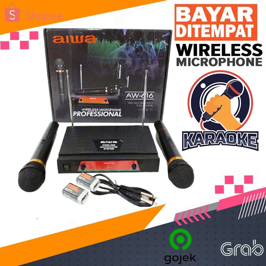 Aiwa AW 616 Mikrofon Wireless Microphone Wireless Sistem