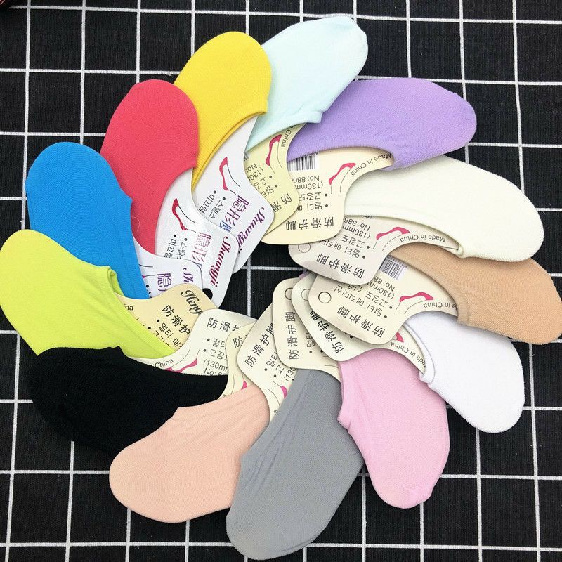 Summer Kaos Kaki Socks solid color invisible low Socks female couple cotton deodorant socks