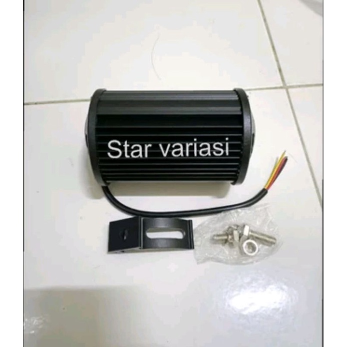 Lampu tembak sorot LED 24 mata 2 susun cwl cree 36 Watt plus angel eyes biru
