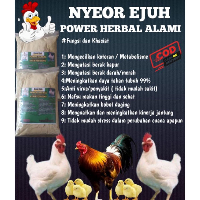 

power herbal minuman vitamin nyeor ejuh untuk ayam pedaging