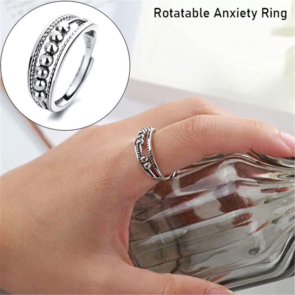 Preva Cincin Jempol Rotatable Anxiety Relief Adjustable Open Ring