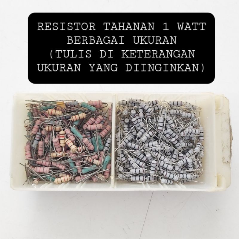 RESISTOR TAHANAN 1 WATT BERBAGAI UKURAN