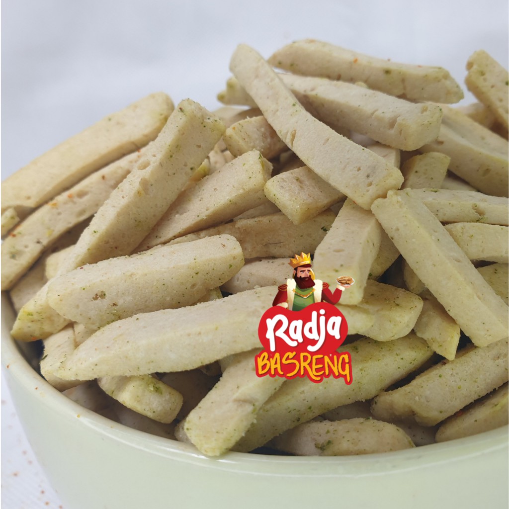 Radja Basreng Stik Baso Goreng 250 Gram Pedas Original Asin Dengan Daun Jeruk-4