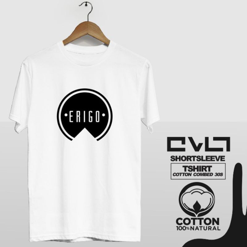 BAJU KAOS ERIGO LOGO SIMPLE WHITE