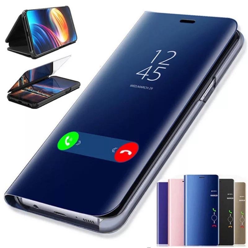 Flip Smart Mirror XIAOMI REDMI 10 7 7A 8 8A PRO 9 9A 9C 9T Auto Lock Clear Case Standing Cover