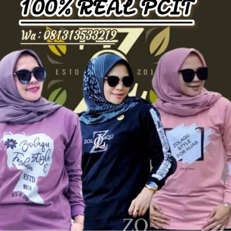 {STN.20Au22w} D) kaos wanita lengan panjang zolaqu/kaos wanita zolaqu ori2021/kaos wanita zolaqu pan