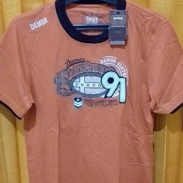 Kaos oblong pria Merk Damor Ori size L