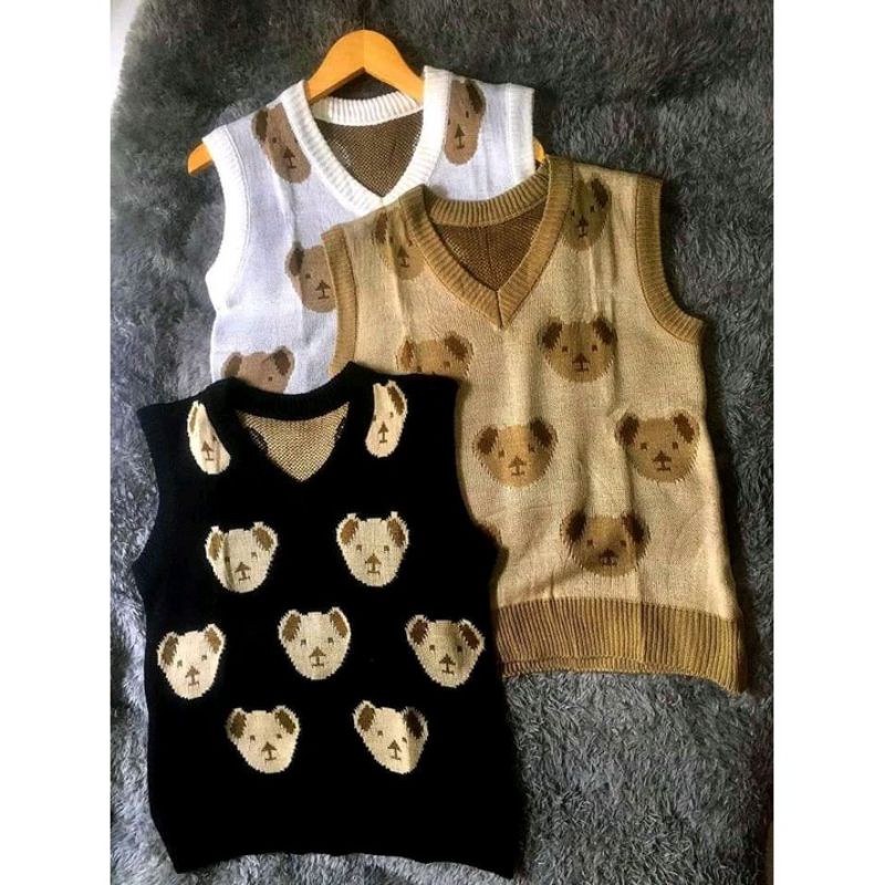 TERRRMUURAAAHHH..!! ROMPI PANDA PREMIUM/ROMPI WANITA/ROMPI VEST BEAR/VEST ROMPI RAJUT BALUS MOTIF BE