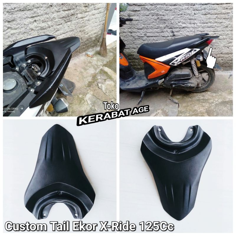 X ride 125 Lama aksesoris custom ekor tail belakang