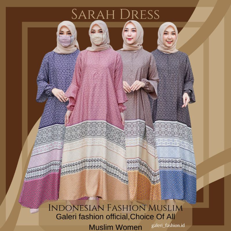 Gamis Maxmara Lux Dress Pesta Sarah Maxi Terbaru Dior Silk Premium Fashion Muslim Wanita Elegan
