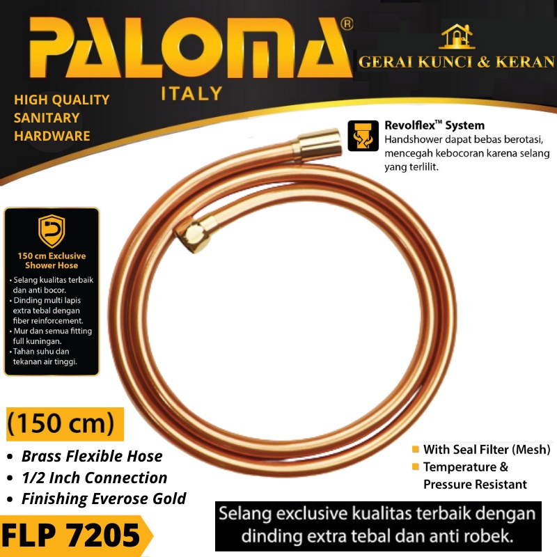 PALOMA FLP 7205 Flexible Hose Selang Handshower Hand Shower Fleksibel ROSE GOLD