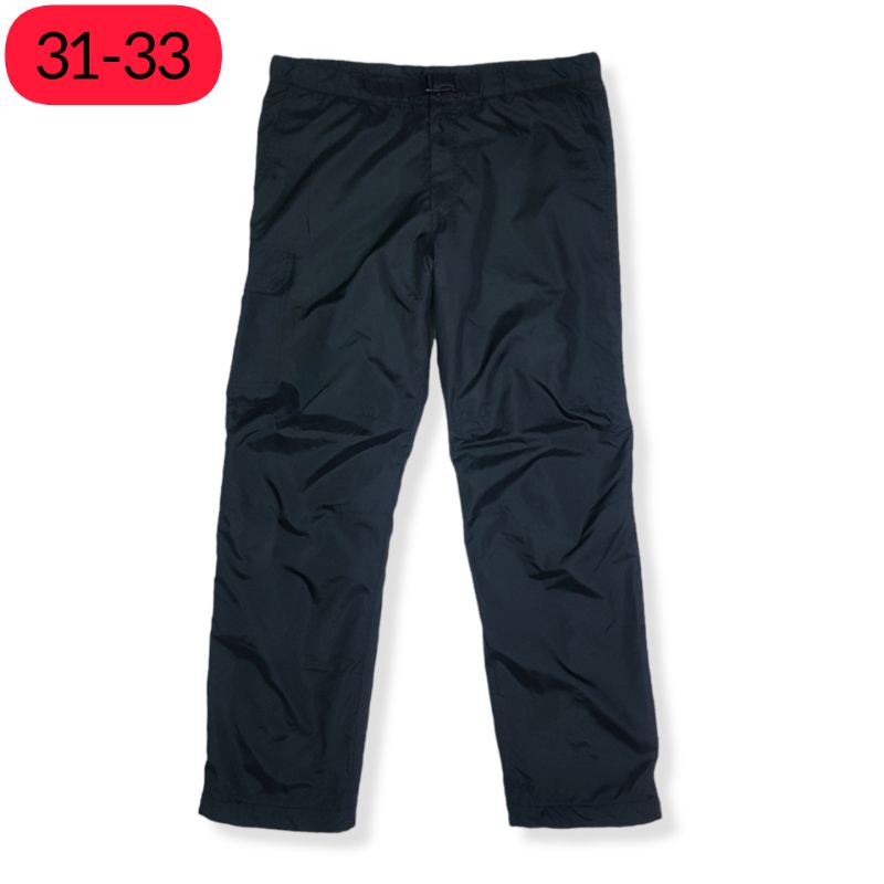 Celana panjang outdoor UNIQLO blocktech - warmlined hitam