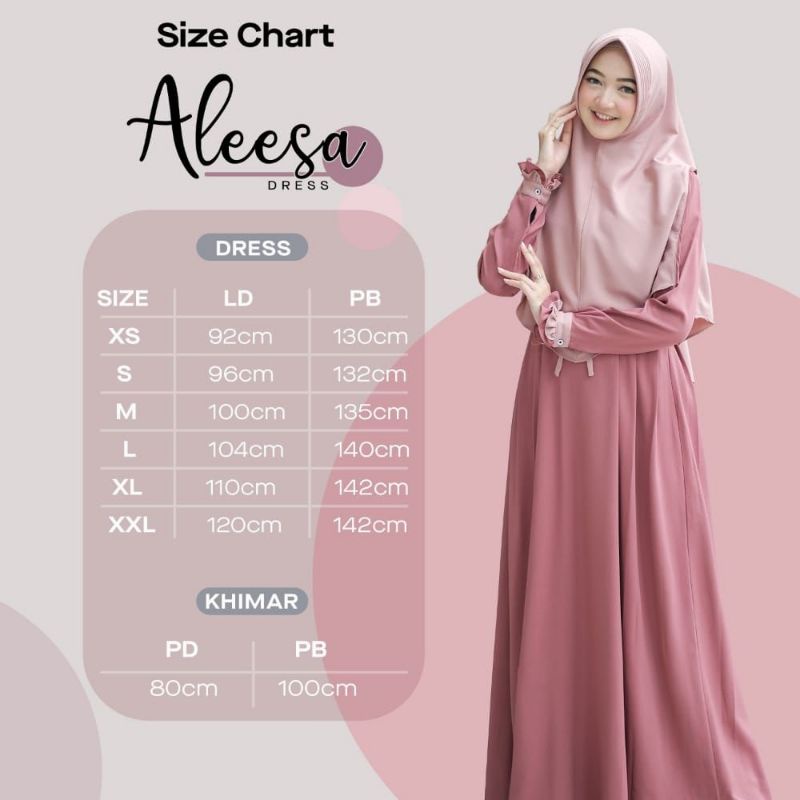 READY STOK SET GAMIS ALEESA BY DSDR