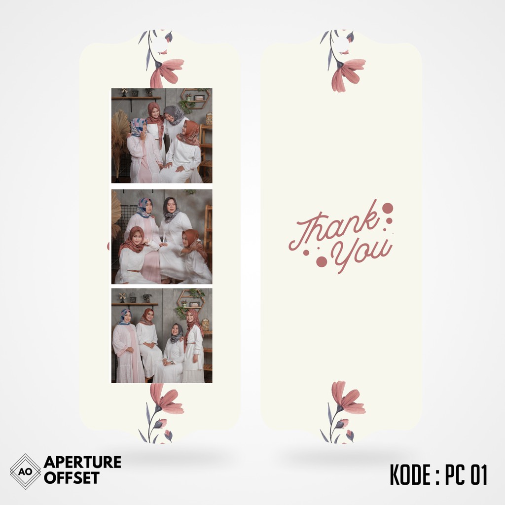 Frame Photobooth Strip 2R kertas photo aksesoris bingkai 1 lembar PC01