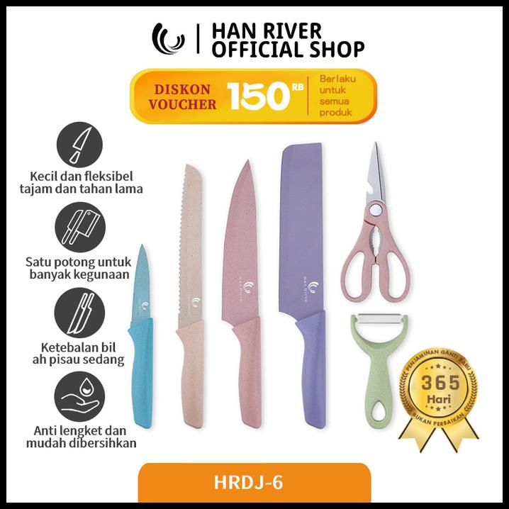 Han River Pisau / Knife Set 6 Pcs / Kitchen Knife Set