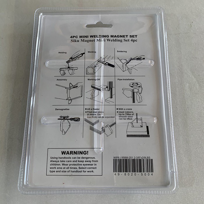 Wipro Magnet Siku Las 2-3/8 Inch 4 Pcs Mini Welding WMM-201