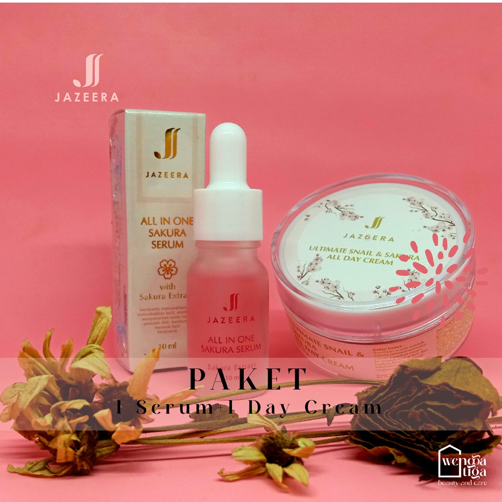 JAZEERA PAKET 1 SERUM + 1 DAY CREAM | PAKET HEMAT | LANDASAN ULIN BANJARBARU JAZEERA