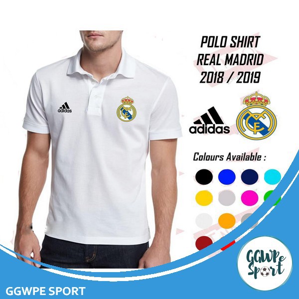 Kaos Polo Shirt Real Madrid Baju Polo Bola Kerah Kualitas Utama