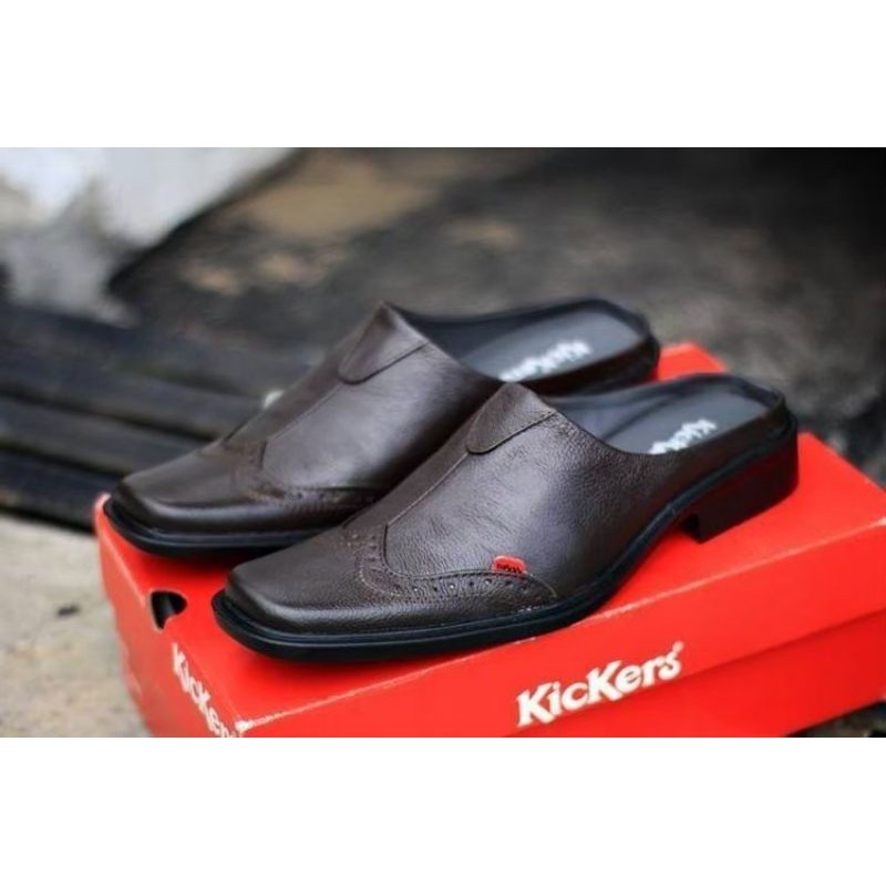 KICKERS SELOP | Sandal Pria Kickers Selop Rajut 100%Kulit Asli