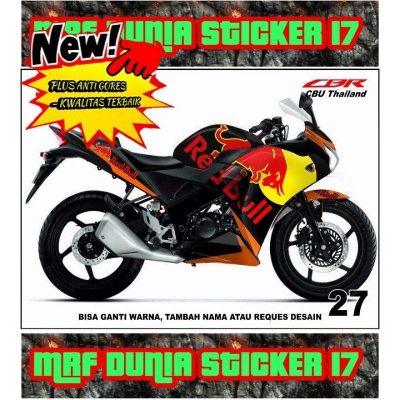 Sticker decal CBR CBU Full Body dekal CBR CBU Stiker CBR CBU Full Body Motif 27