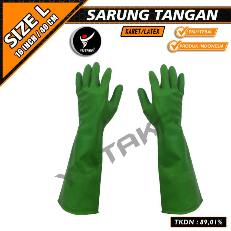 Sarung Tangan Karet Panjang/Sarung Tangan Latex Panjang 40 cm