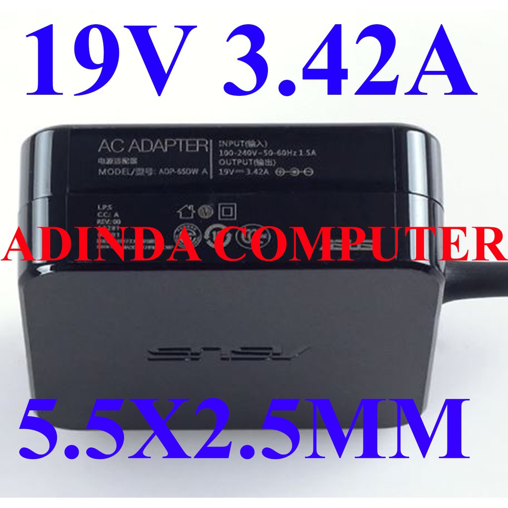 Adaptor Charger Asus 19V 3.42A 5.5 X 2.5 Mm Square ORI