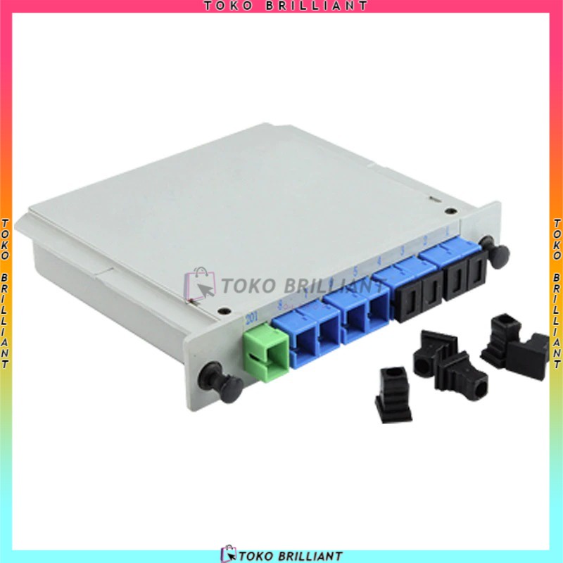 [Bisa COD] Passive Splitter PLC BOX spliter FO 1:8 SC UPC Fiber Optik Pasif Spliter FO FTTH SC UPC