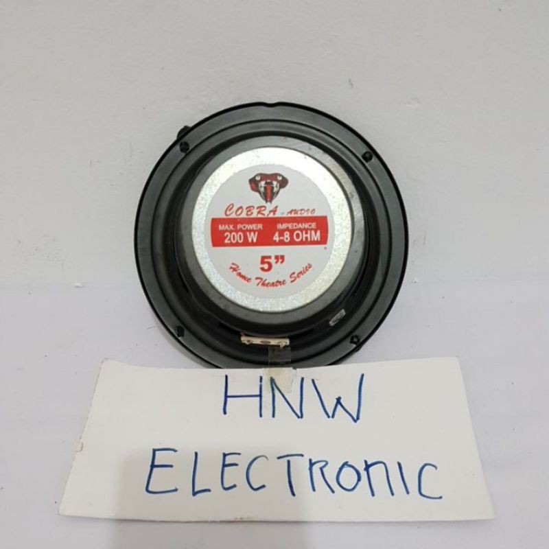 speaker woofer cobra 5 inch 5 in 5" max power 200W 200 watt