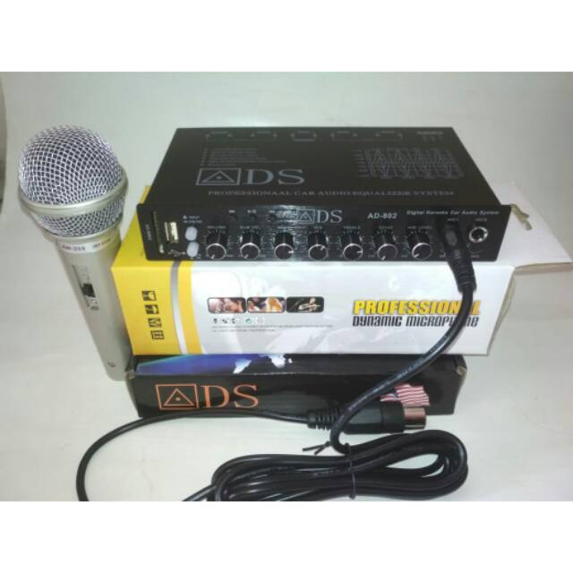 PREAMP ADS 802 USB,MMC+ MIC KARAOKE DI MOBIL