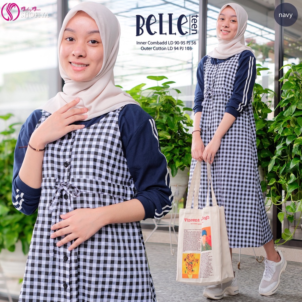 Baju Setelan Anak Perempuan/Remaja Outer dan Inner Belle Set teens