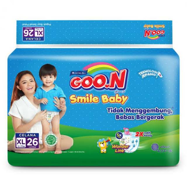 GOON SMILE BABY WonderLine Ukuran L30, XL26 HARGA TERMURAH  Goon Popok Ekonomis