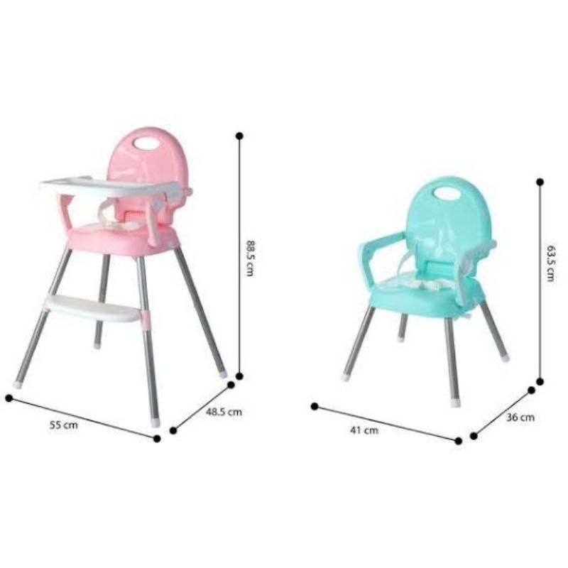 Baby Safe High Chair 3in1 - Babysafe Kursi Makan Bayi 3 in 1 - Kursi Makan Anak Bayi Booster  Seat