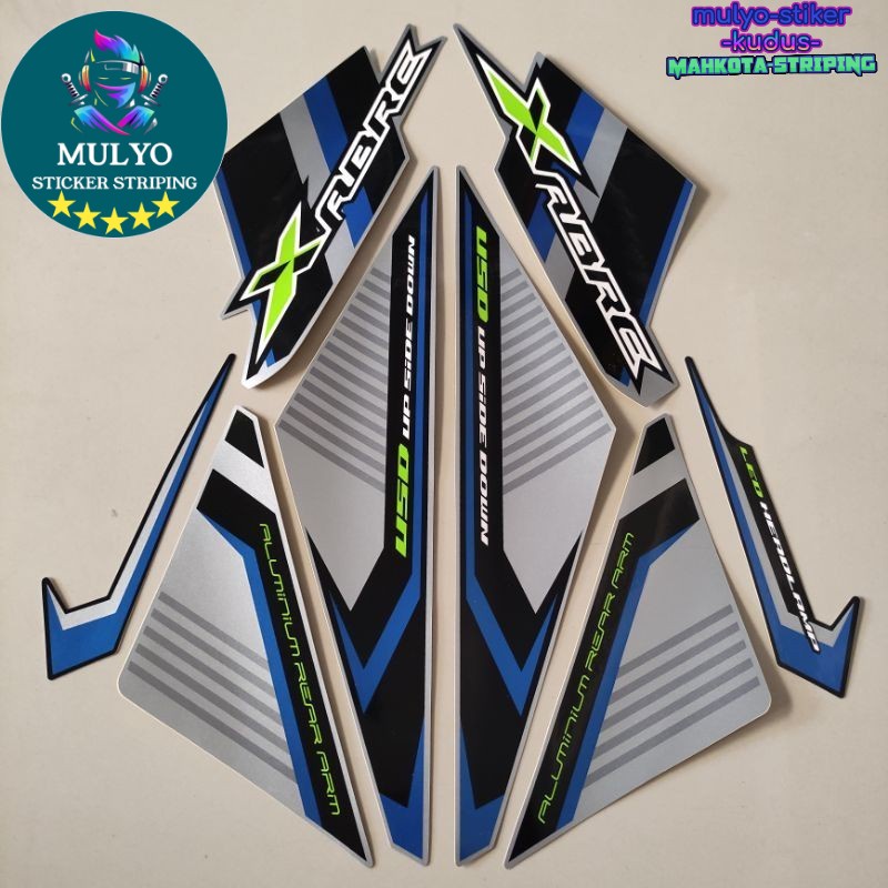 Original Asli STRIPING STICKER LIS LES POLET  yamaha xabre x abre 2016 biru silver list body motor b