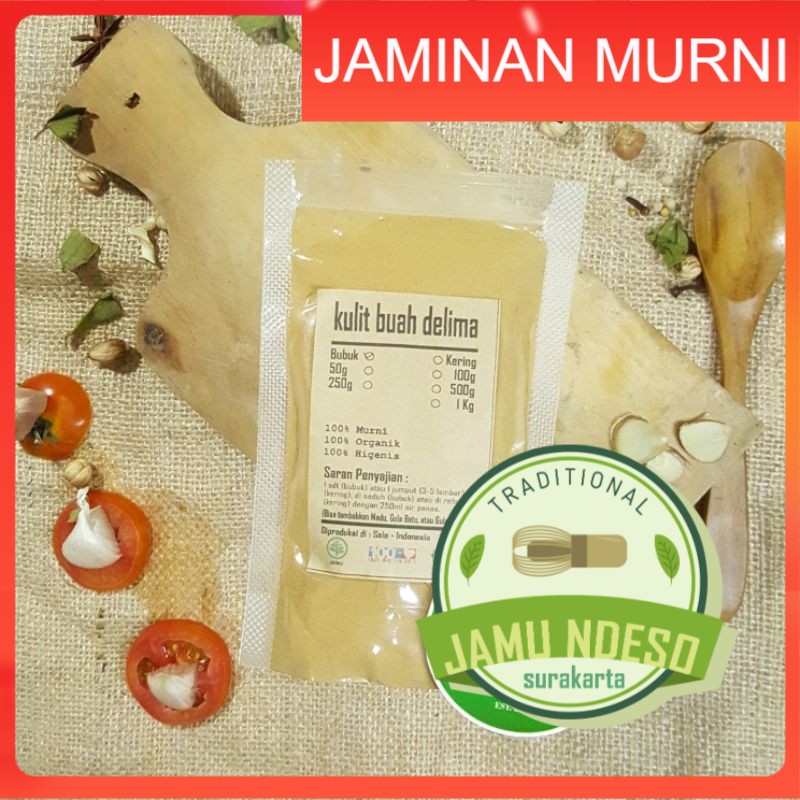 

KULIT BUAH DELIMA BUBUK 50 GRAM - Punica Granatum - MURNI - JSR - REMPAH - PREMIUM QUALITY