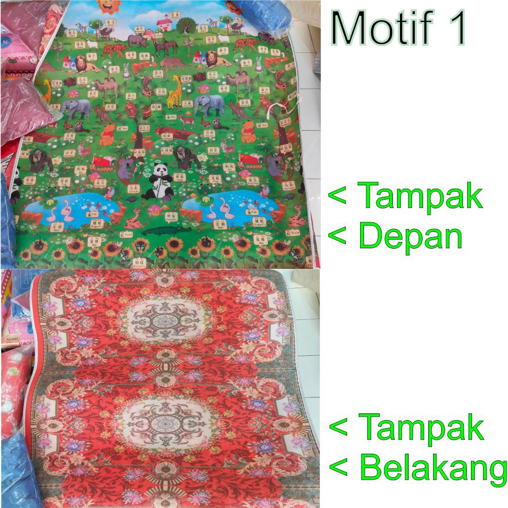 Karpet Foam Tikar Busa Double Gambar Anti Air Waterproof 180 x 180 6mm