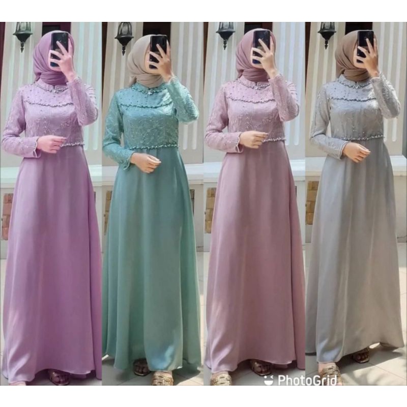 GAMIS MAXMARA MIX BROKAT GAMIS KONDANGAN GAUN PESTA