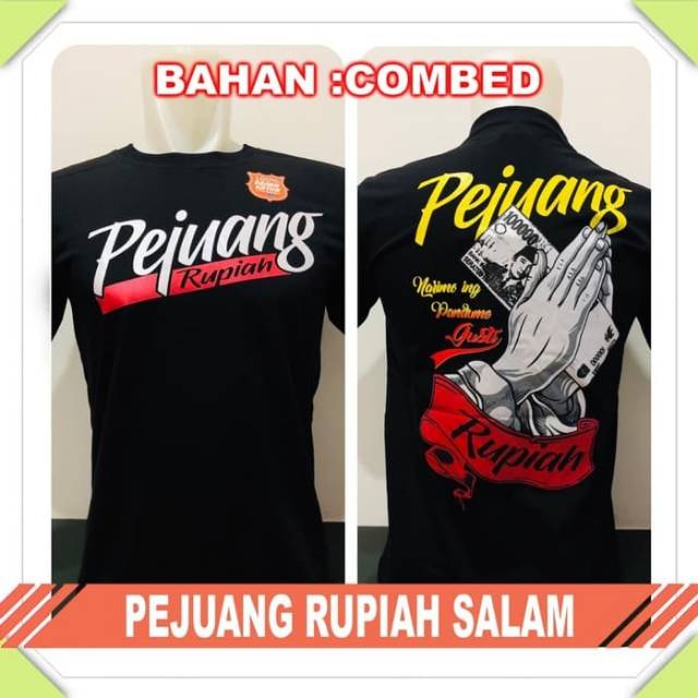 Kaos gaul /kaos peria murah/kaos pejuang rupiah/baju hitam pendek/kaos disto