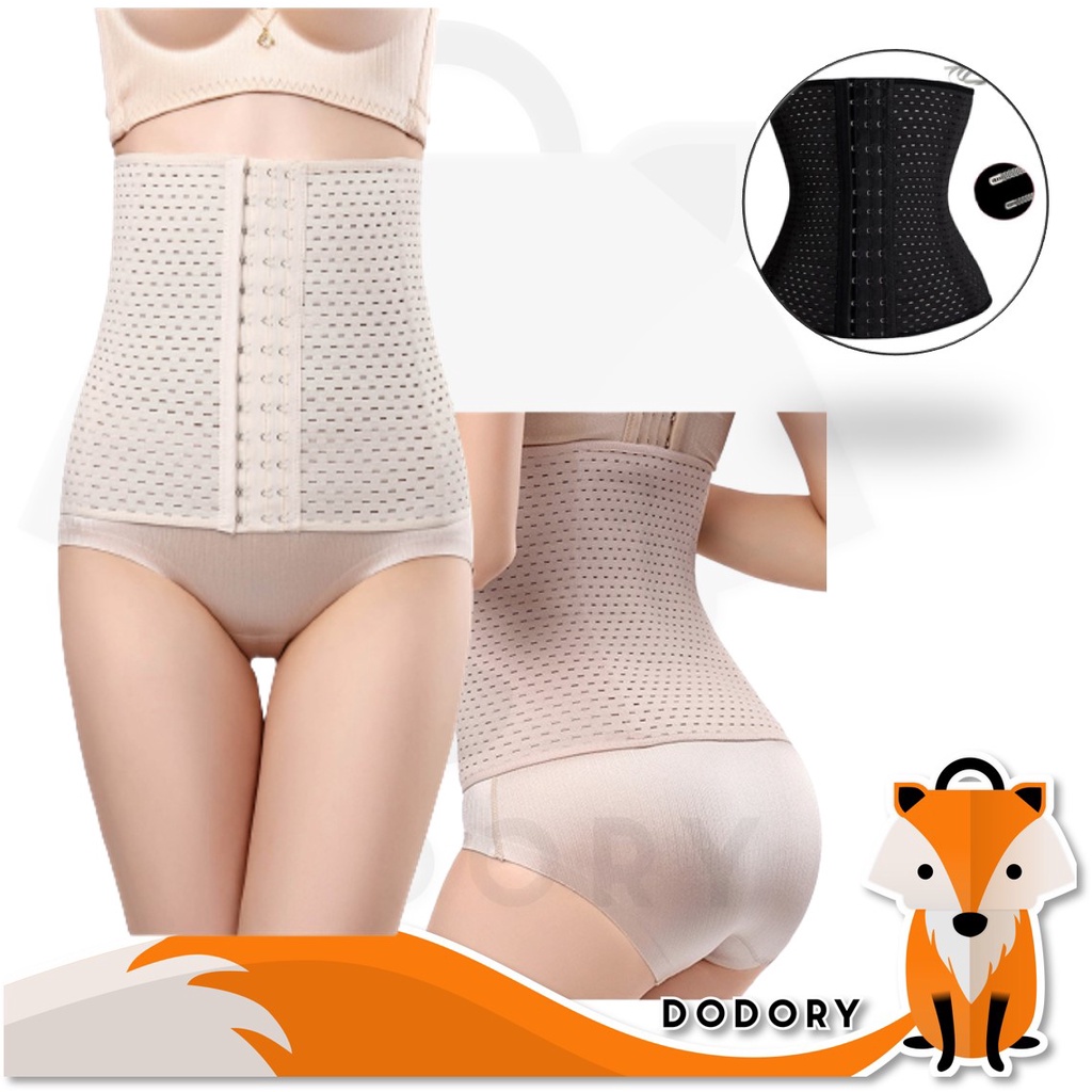 DODORY W232 Korset Slimming Pembentuk Tubuh Model Sabuk Klip Motif Pelangsing Perut Wanita