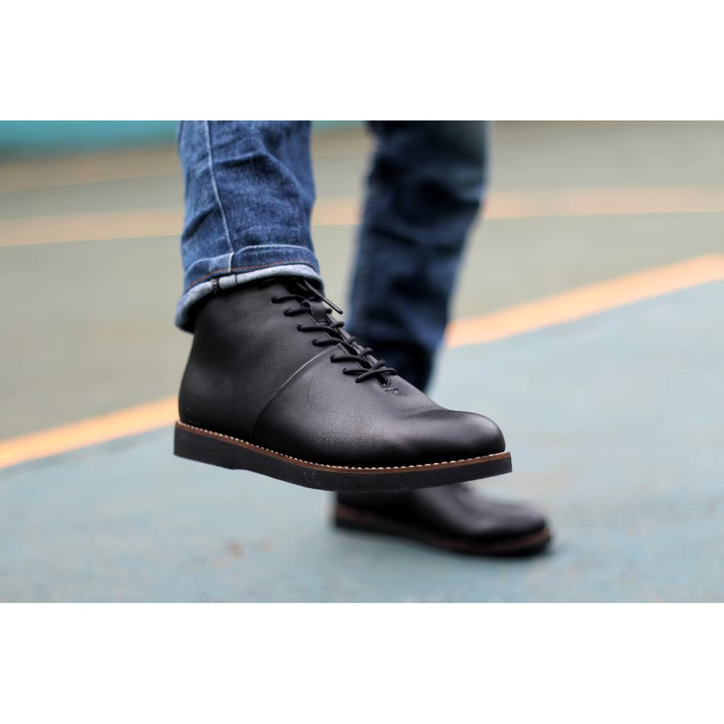 Sepatu Boots Pria original Cevany Mullins kulit Kerja Casual Kantor formal laki dewasa Keren murah