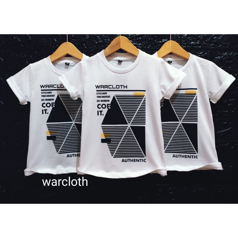 PROMO BAJU KAOS ANAK DISTRO WARCLOTH PUTIH REALPICT