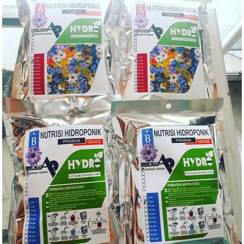 PUPUK bunga / Nutrisi AB Mix Bunga 5 Liter -Nutrisi Hidroponik Bunga - PUPUK BUNGA VINCA, BUNGA HIAS