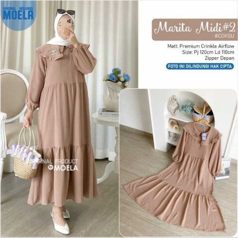 MARITA MIDI DRESS CRINKLE